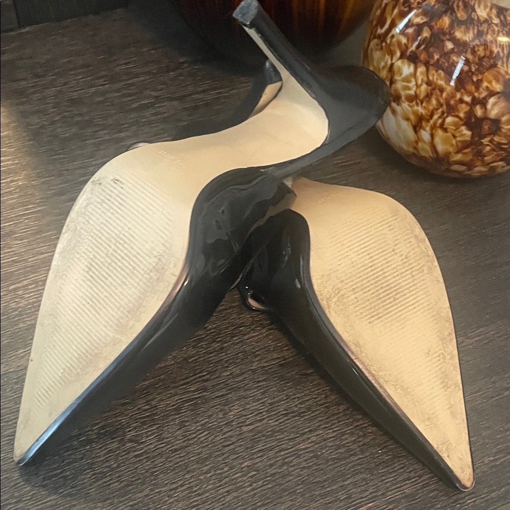 Nine West Black Patent Slingback Heels - Picture 3 of 4